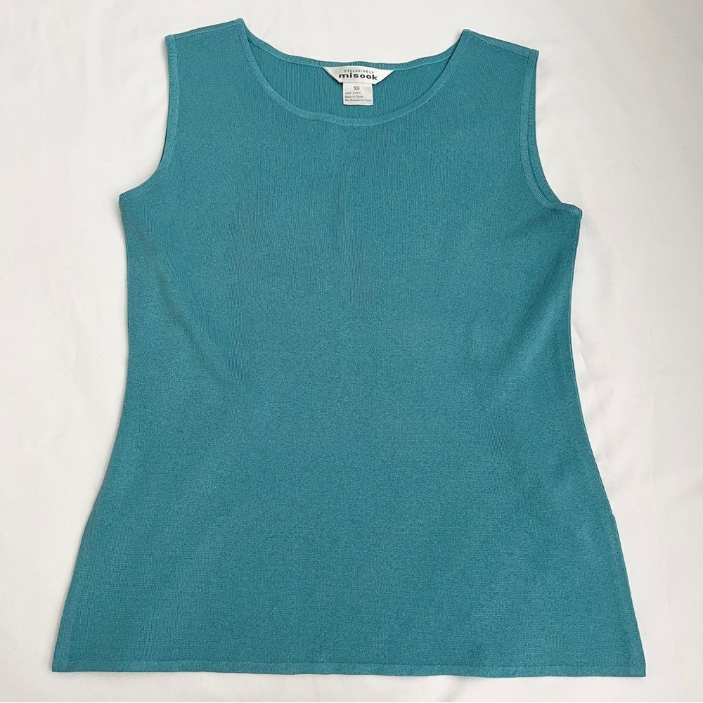 Misook Exclusively teal blue tank top women’s size XS